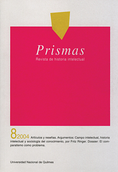 					Ver Vol. 8 Núm. 1 (2004): Prismas - Revista de historia intelectual
				
