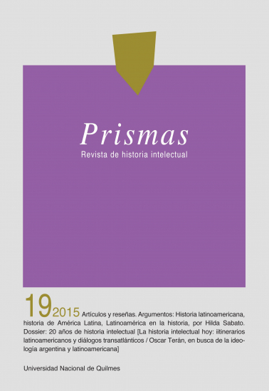 					Ver Vol. 19 Núm. 1 (2015): Prismas. Revista de historia intelectual
				