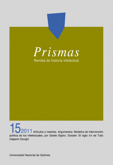 					Ver Vol. 15 Núm. 1 (2011): Prismas. Revista de historia intelectual
				