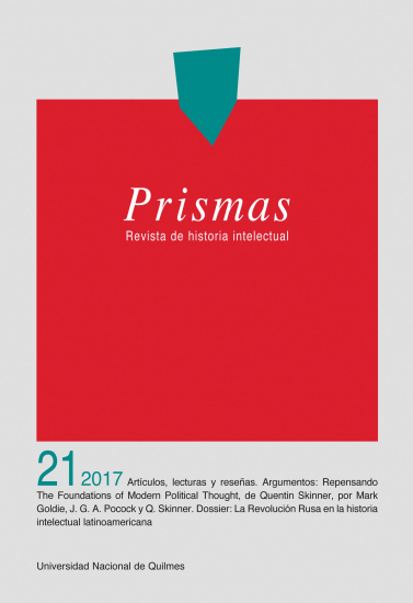 					Ver Vol. 21 Núm. 1 (2017): Prismas. Revista de historia intelectual
				